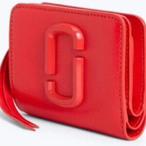 Authentic Marc Jacobs Red Saffiano Leather Small Wallet